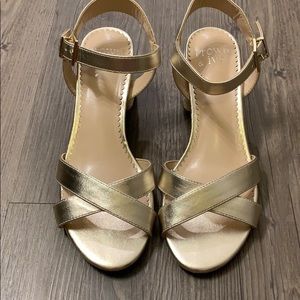 Crown & Ivy Gold Shoes